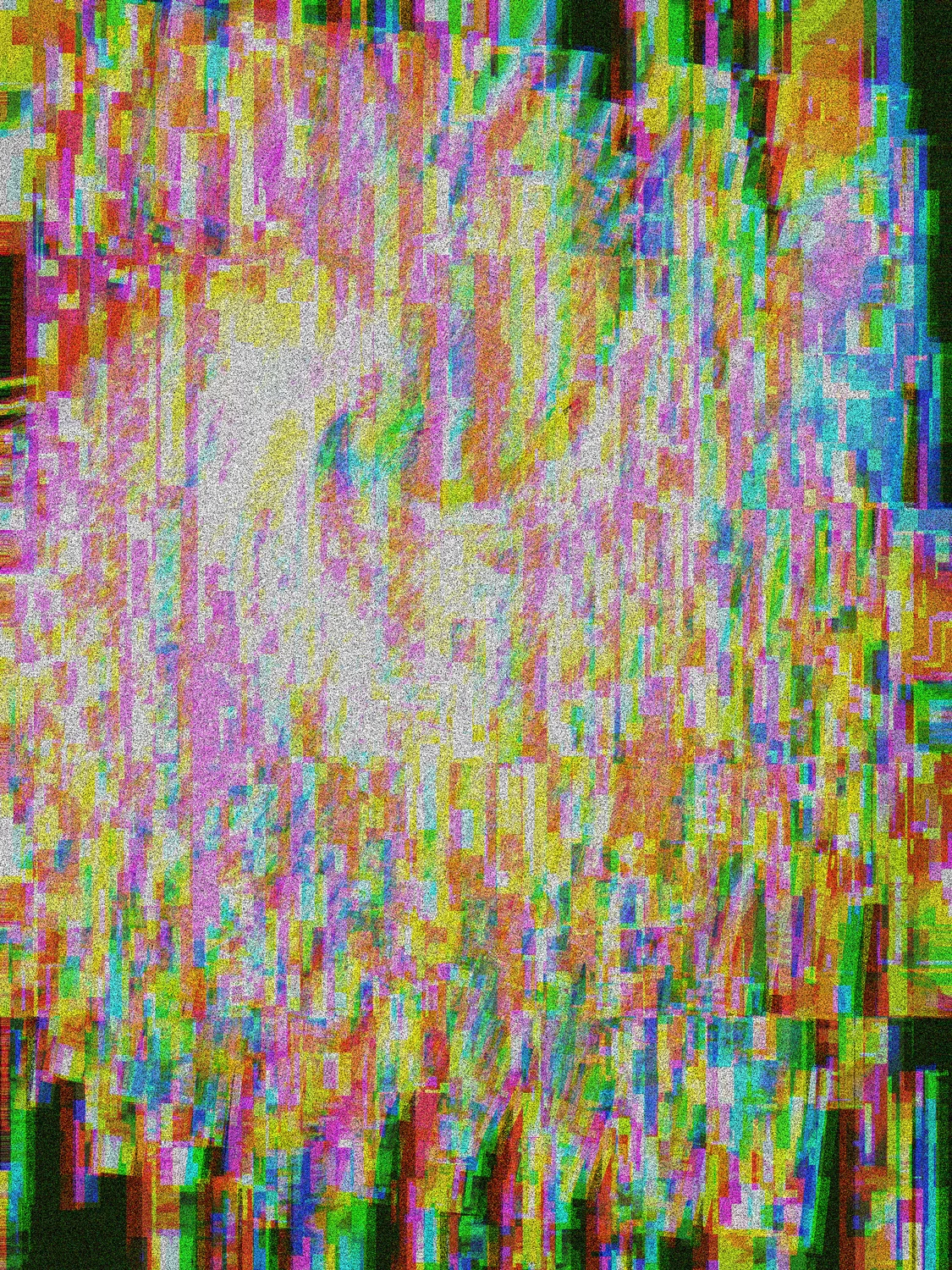 縦方向へ崩れたGlitch加工例