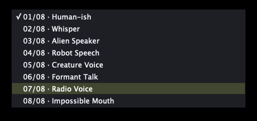 VOICE category patterns